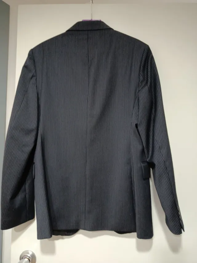 Traje Americano Zara Raya Gris Talla M