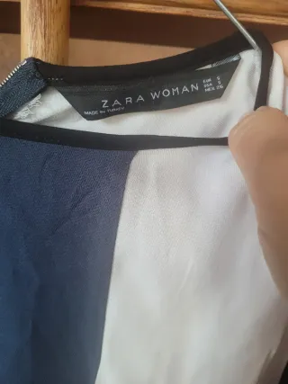 Blusa donna manica lunga color block