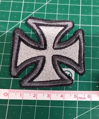 2 Parches Moteros Cruz Hierro Calavera