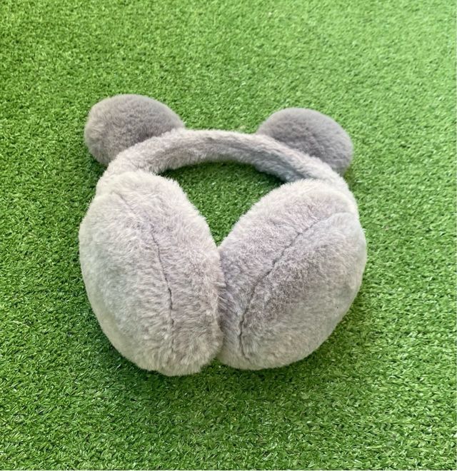 Orejeras De Peluche Grises
