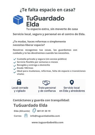 Servicio de trastero, guardado y almacenamiento