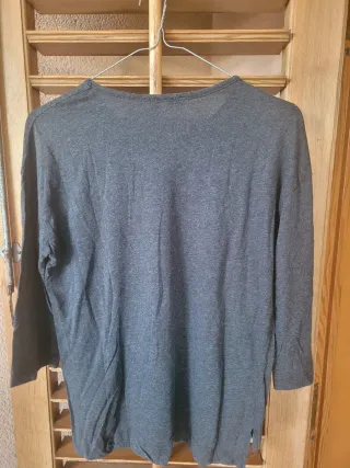 Maglietta donna grigia con paillettes