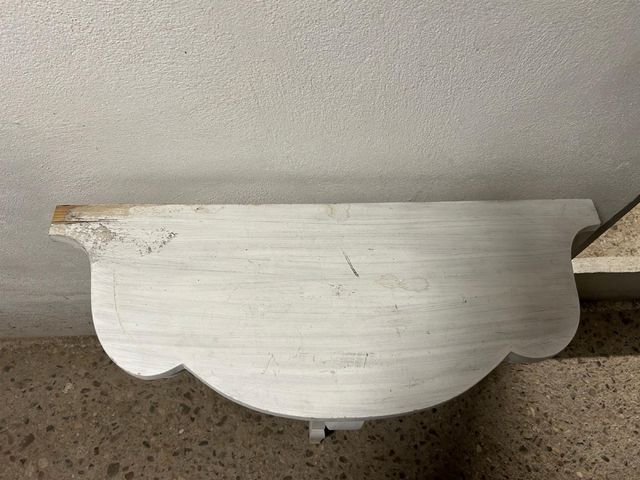 Consola / Mesa Vintage Blanca Madera