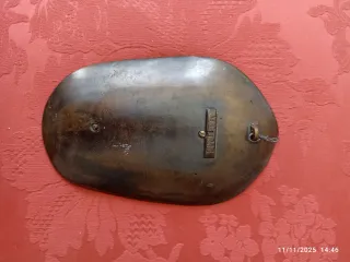 Antigua Virgen Niña Bronce con Sello