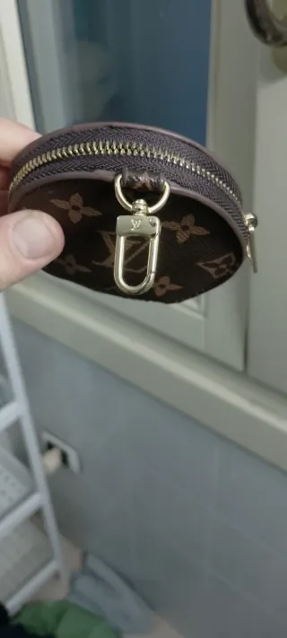 Portamonete portafoglio  con zip colore Marrone