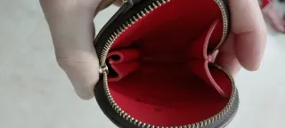 Portamonete portafoglio  con zip colore Marrone