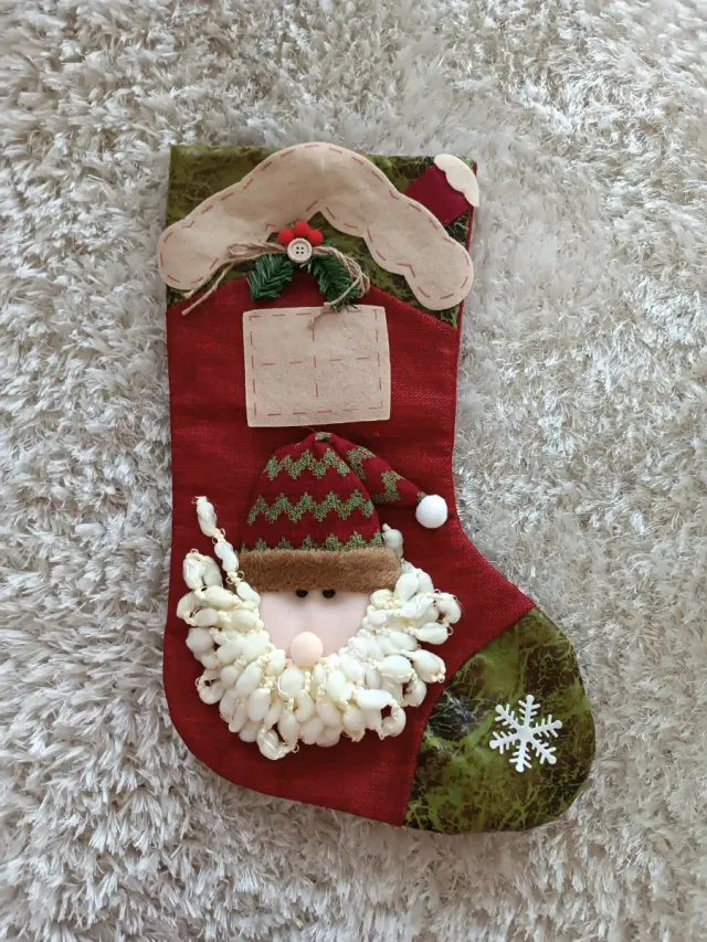 Calcetín Navideño chimenea sin usar