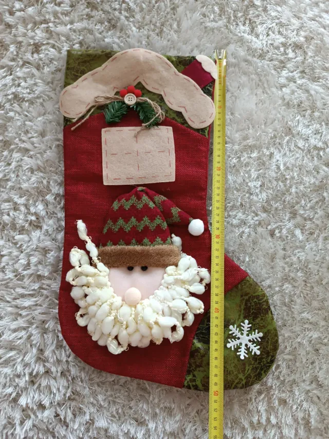 Calcetín Navideño chimenea sin usar