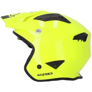 casco moto jet trial acerbis aria amarillo fluor