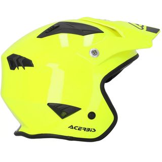 casco moto jet trial acerbis aria amarillo fluor