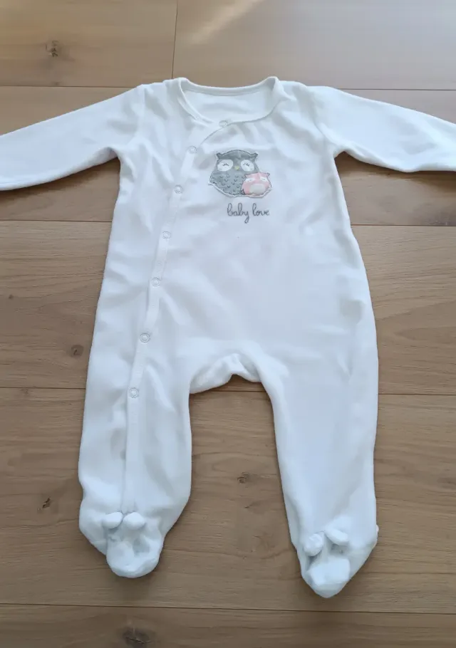 Lote 3 pijamas bebé blancos