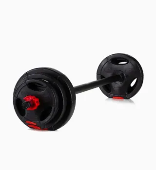 Discos de pesas negros para gimnasio