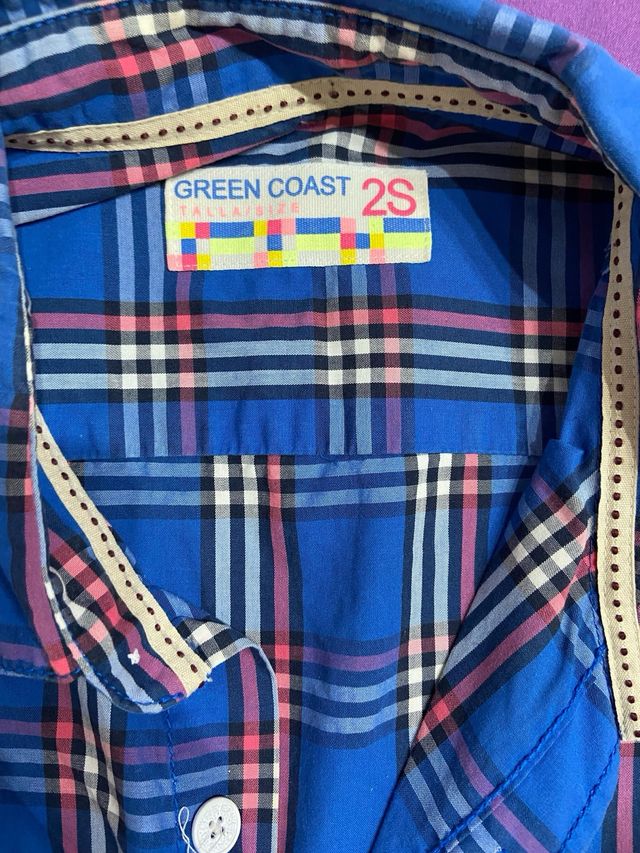 Camisa de cuadros GREEN COAST Talla S