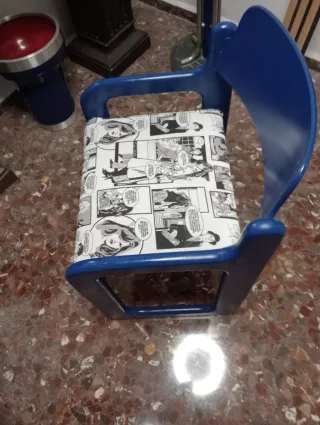 Silla azul Mid Century