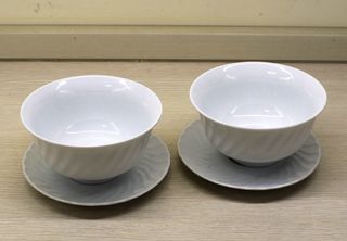 Set 2 Tazze Porcellana Bianca