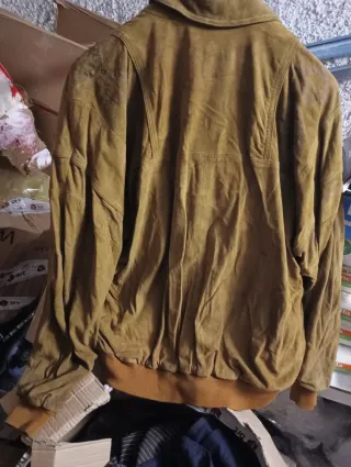 Giacca vintage pelle scamosciata