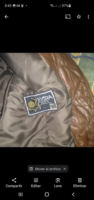 Cazadora de cuero marrón vintage