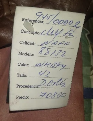 Cazadora de cuero marrón vintage