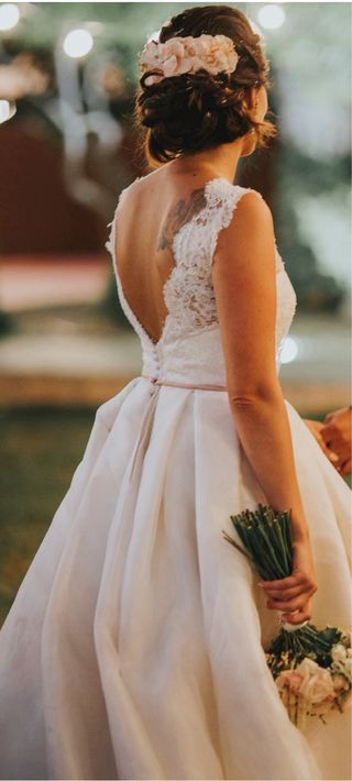 Vestido de Novia Encaje y Tul