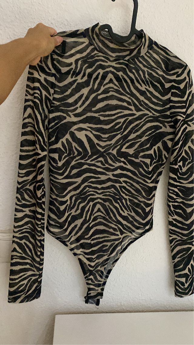 Body Bershka estampado cebra Talla XS/S