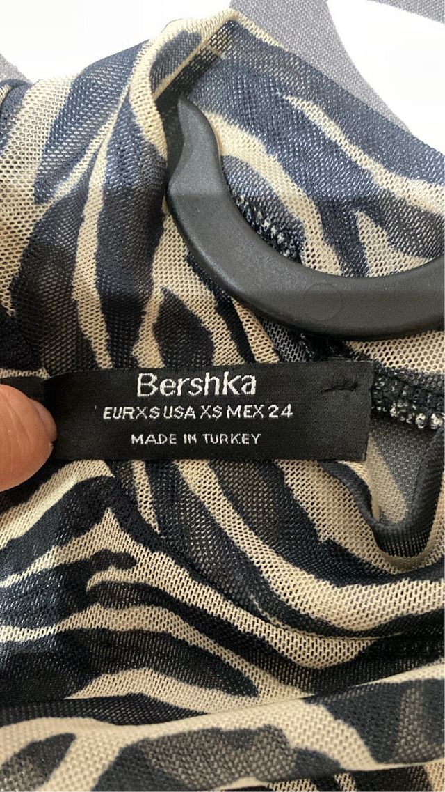 Body Bershka estampado cebra Talla XS/S