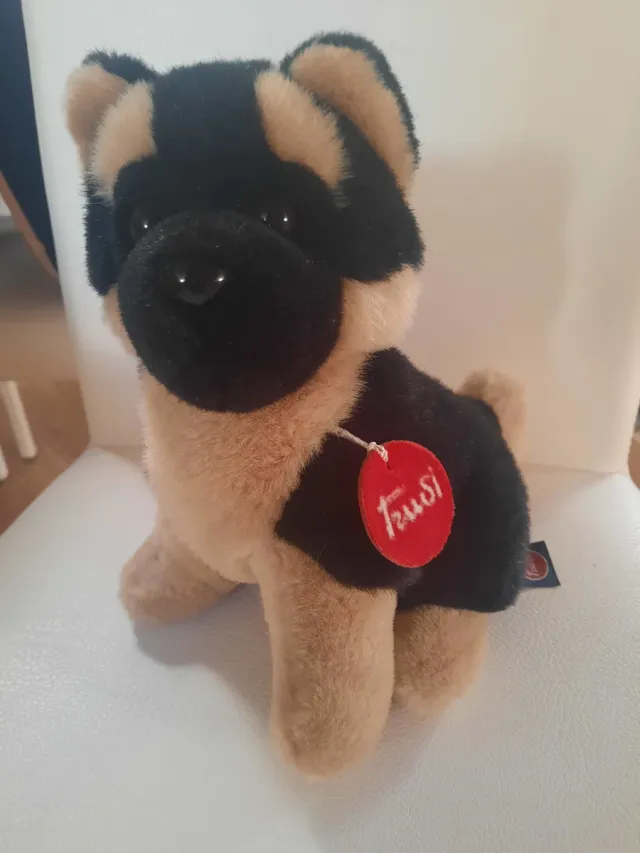 Peluche Trudi cane pastore bicolore