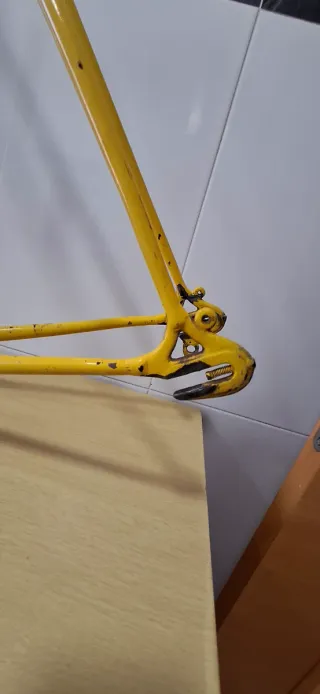 Cuadro Bicicleta Carretera Talla 56 Amarillo