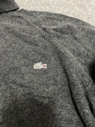 Jersey cuello alto Lacoste gris vintage