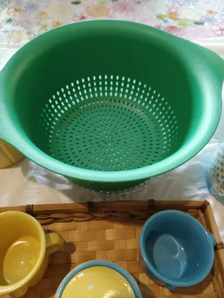 Set 10 pezzi cucina bambù, ceramica, vetro, legno