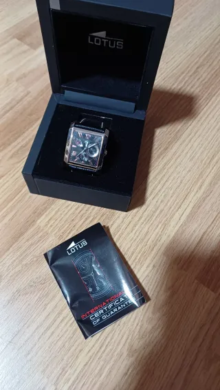 Reloj Lotus 15411 Negro Correa Piel. Como nuevo.