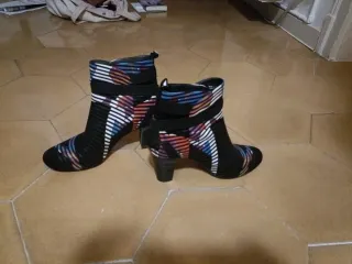 Botines Camper Negro Multicolor