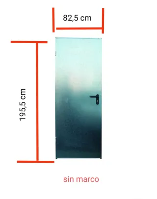 Puerta galvanizada 195,5 x 82,5 cm