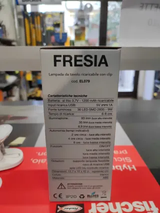 Lampada da tavolo ricaricabile con clip