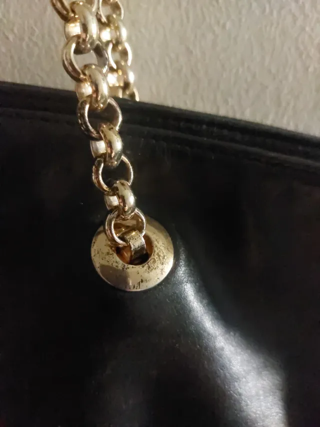 Borsa Nazareno Gabrielli nera con manico catena