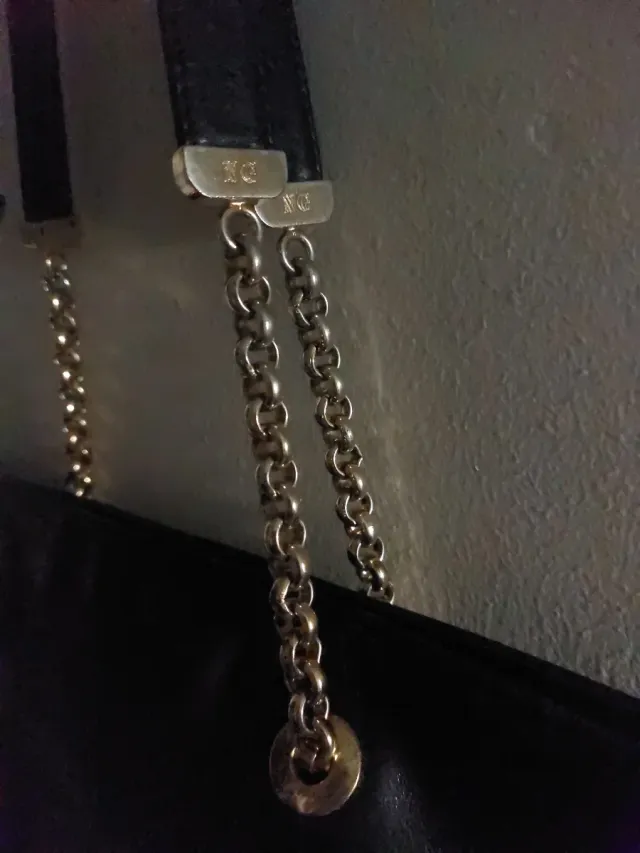 Borsa Nazareno Gabrielli nera con manico catena