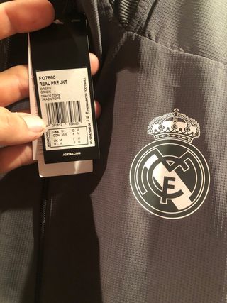 Chaqueta Real Madrid Adidas Gris