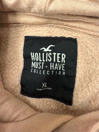Sudadera Hollister Rosa Talla XL Mujer