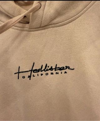 Sudadera Hollister Rosa Talla XL Mujer