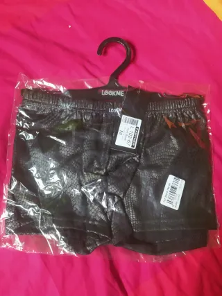 Boxer LOOKME M Negro Piel Serpiente