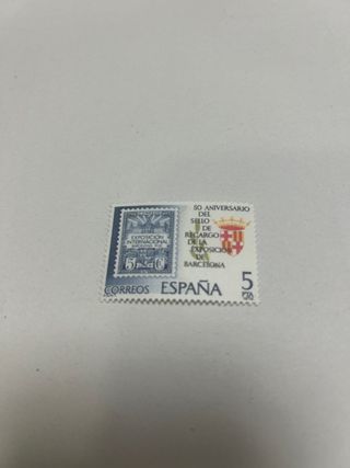 Sello Correos España 50 Aniversario Exposición Bar