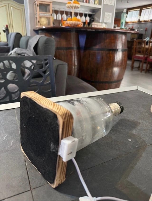 Lampada Tabar Design Moderno Vetro Legno