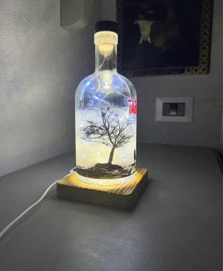 Lampada Tabar Design Moderno Vetro Legno