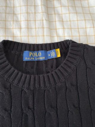 Jersey Polo Ralph Lauren trenzado negro Talla M