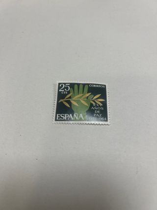 Sello España 25 cts Paz 1939-1964