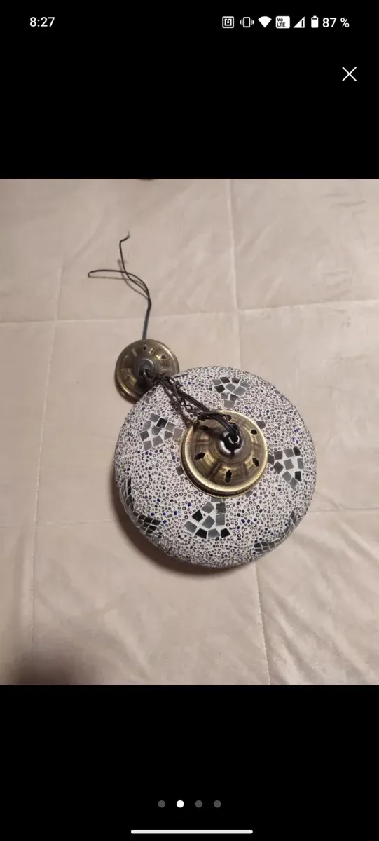 Lámpara colgante mosaico turco