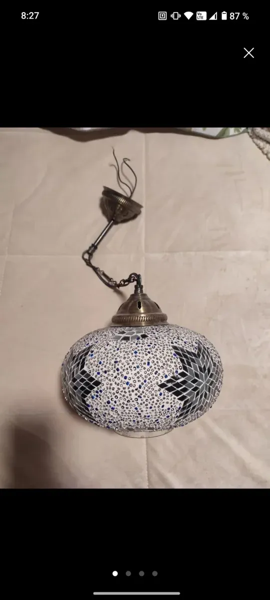 Lámpara colgante mosaico turco