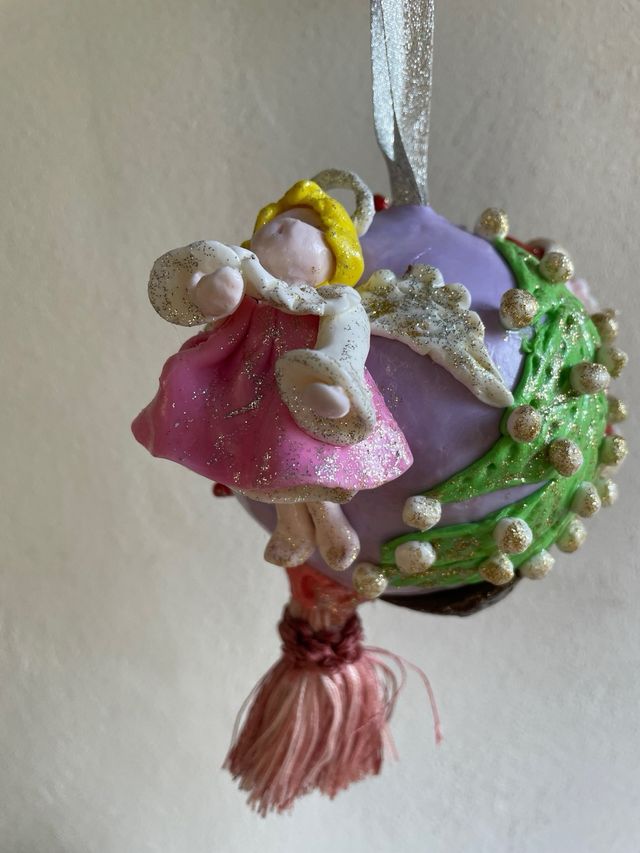 Decorazione Natalizia Sfera con Babbo Natale