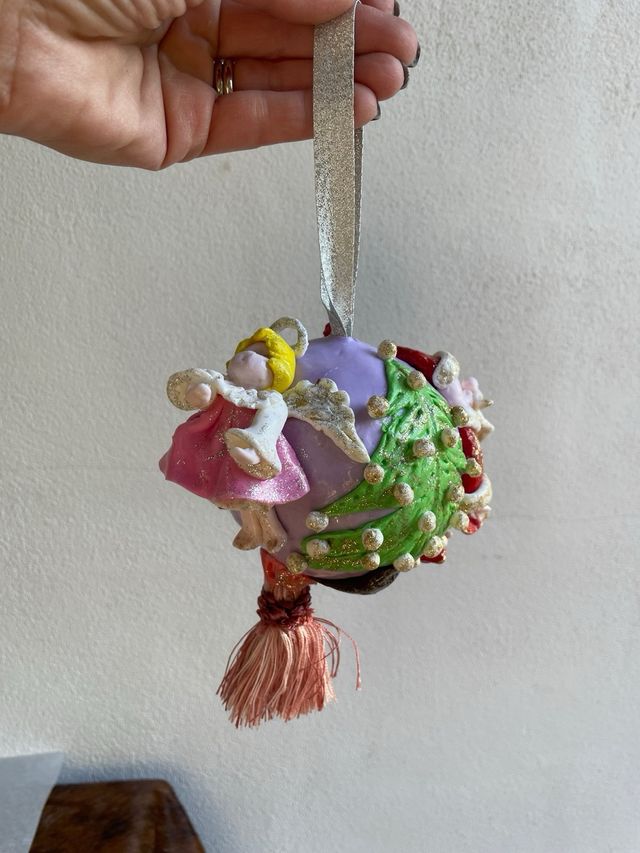 Decorazione Natalizia Sfera con Babbo Natale