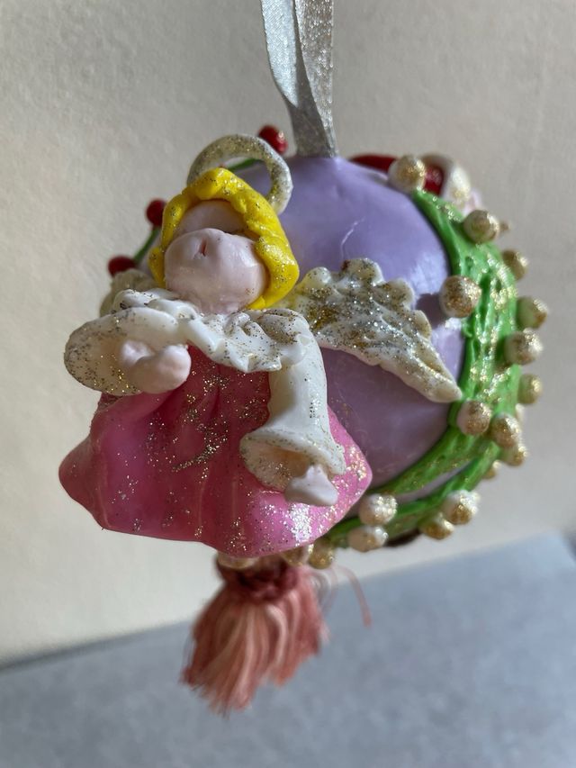 Decorazione Natalizia Sfera con Babbo Natale