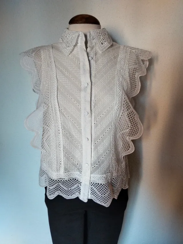 Blusa Albana'z Blanca Talla S